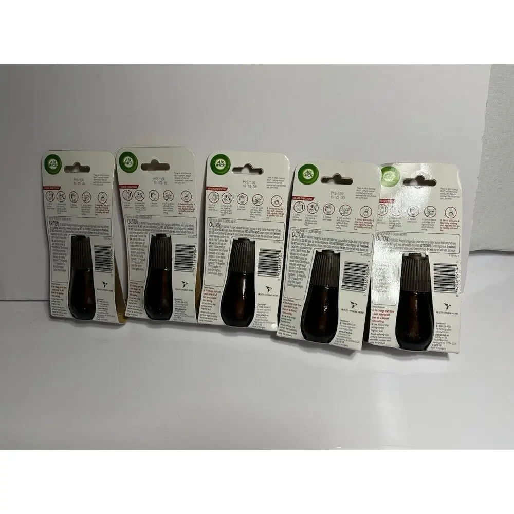 New Air Wick Essential Mist Warm Apple & Cinnamon Oil Diffuser Refill Lot Of 5